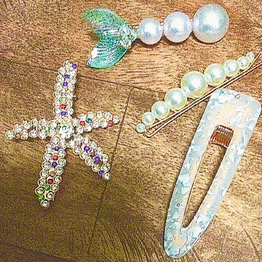 Hair clips - Ocean Pearls